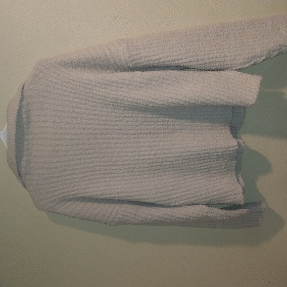 Cream Pulse Quarter Zip Pullover Ribbed Sweater L - Picture 6 of 6